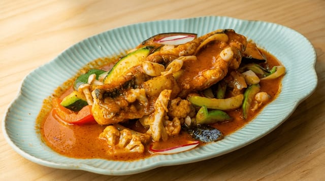 Bangkok Red Curry Striped Bass.