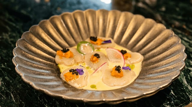 Uni Scallop Carpaccio.