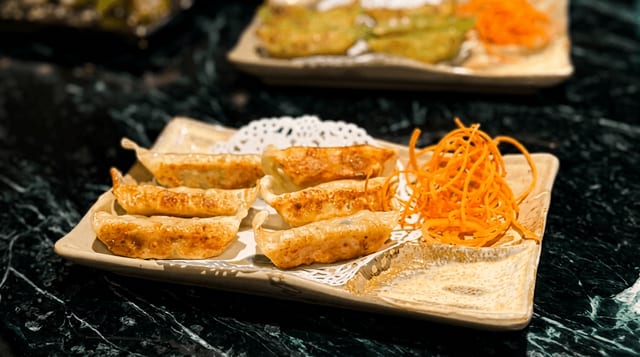 Pork or Veggie Gyoza.