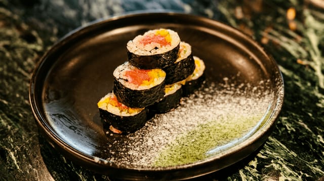 Toro Scallion Oshinko Roll.